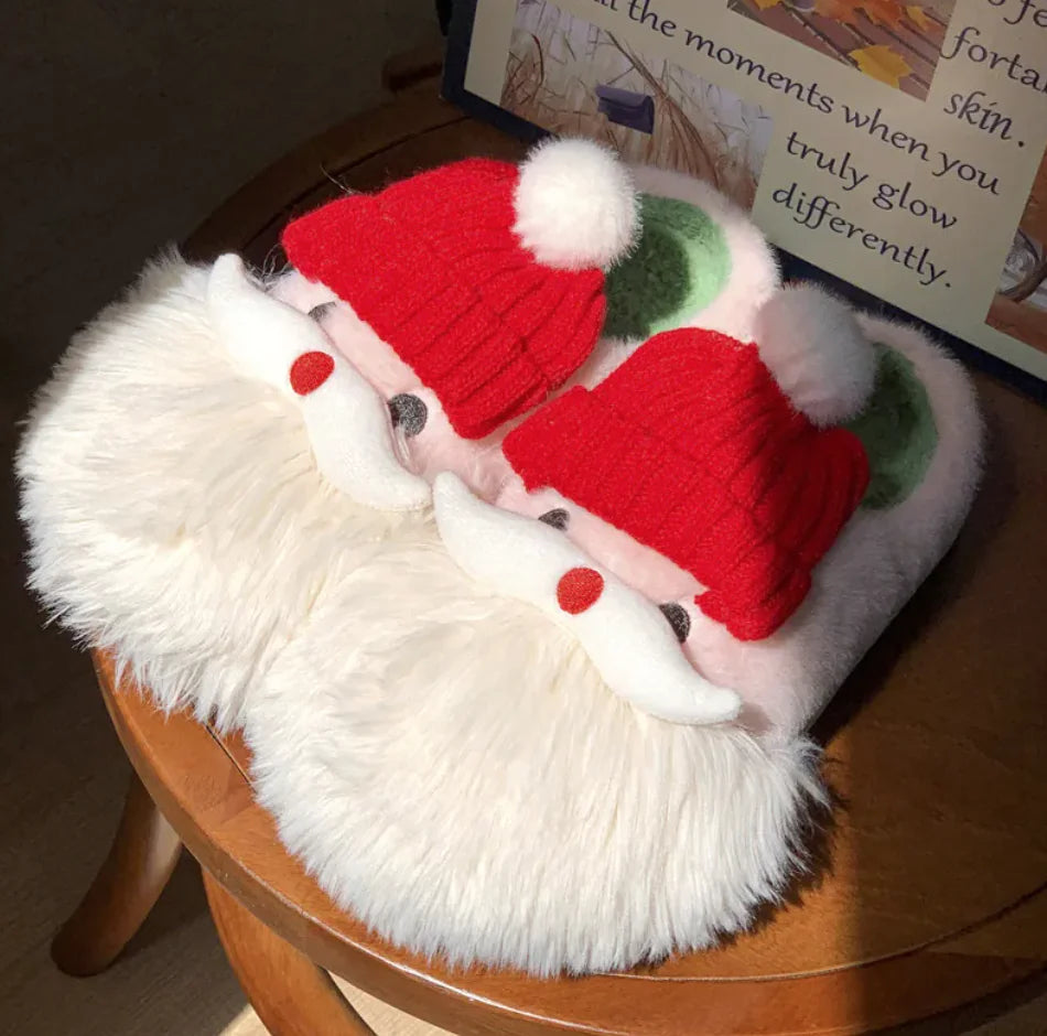 Cozy Christmas Santa Slippers