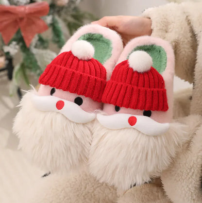 Cozy Christmas Santa Slippers